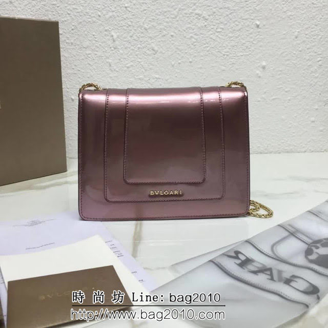 BVLGARI寶格麗 漆皮系列 小號 時尚 鏈條單肩斜挎包 34559 FYD1369